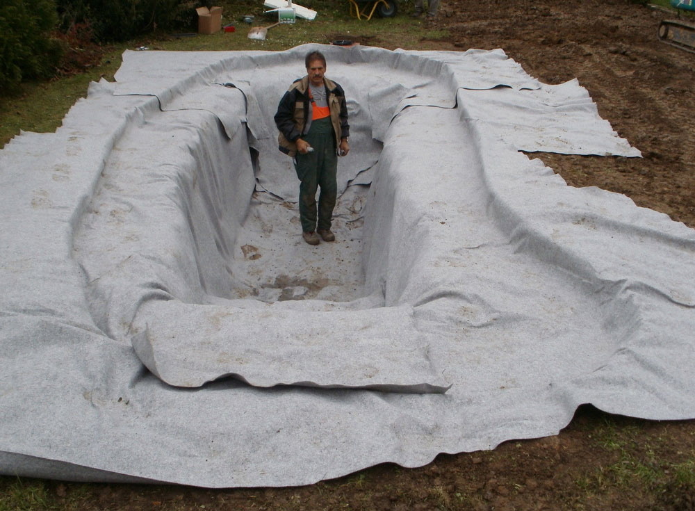 Baumaterial für den Gartenteich